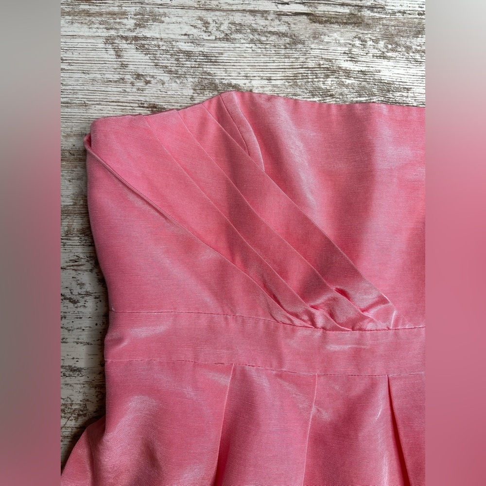 SHOSHANNA 'Julianna' ~ Pink Bengaline Faille Strapless Party Dress Sz 12 EUC - Picture 4 of 10